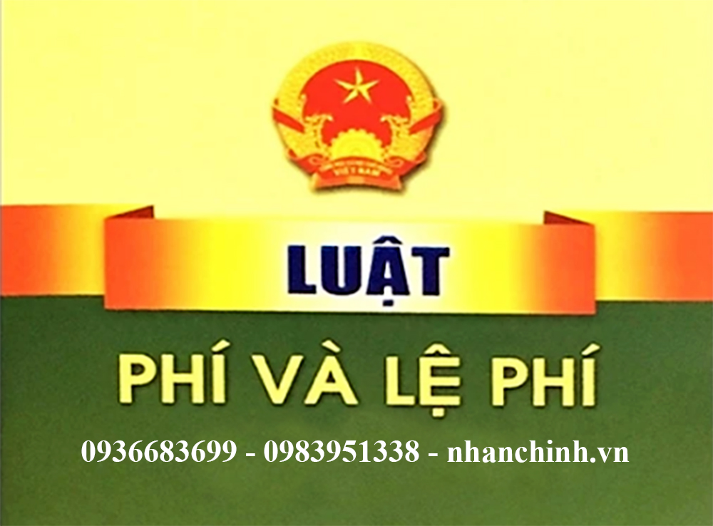 Luật Phí và lệ phí năm 2015