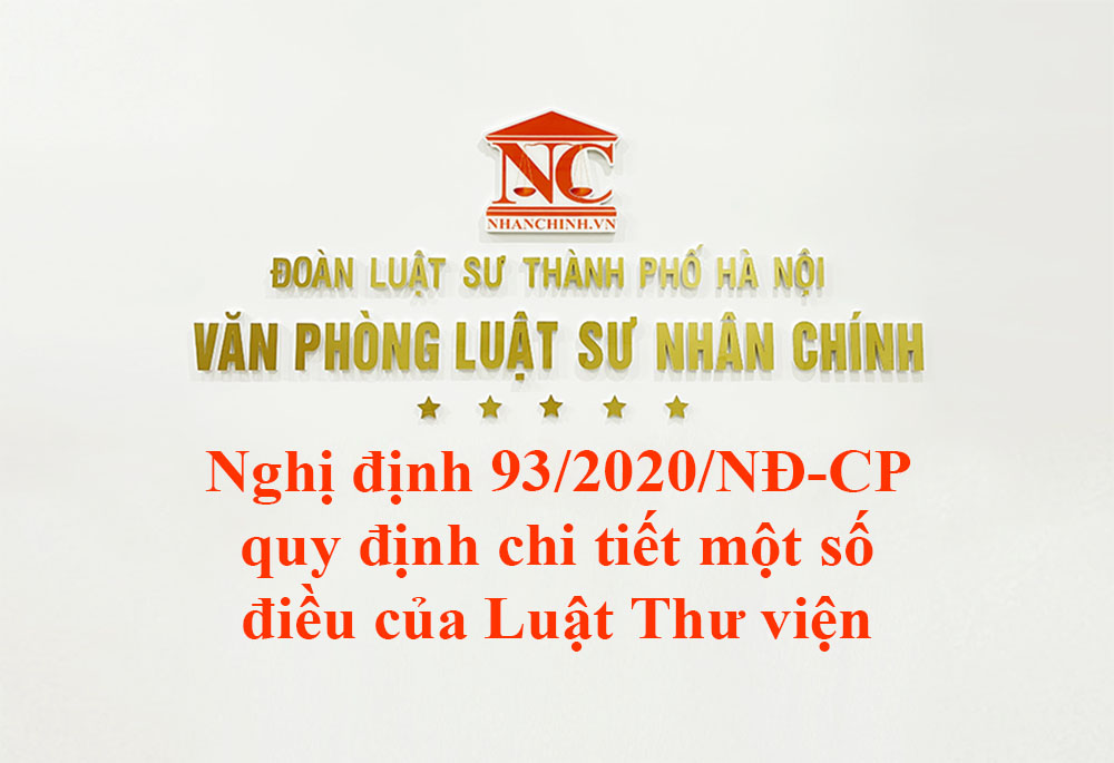 Nghị định 93/2020/NĐ-CP quy định chi tiết một số điều của Luật Thư viện